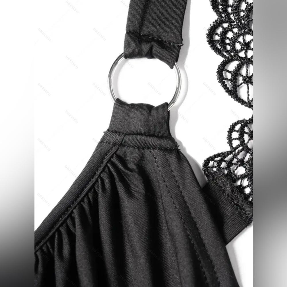NWOT Black Midi Dress with Butterfly Detail - Picture 4 of 8